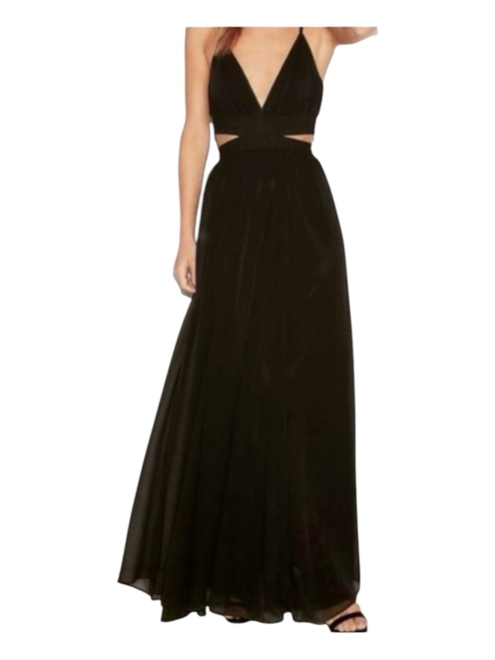 Express Black Cut-Out maxi dress